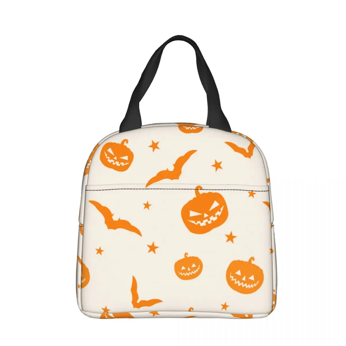 

Тыквы и летучая мышь, готические изолированные сумки для обеда на Хэллоуин, герметичная многоразовая термосумка, сумка-тоут, ланч-бокс для работы, пикника, девочки и мальчика