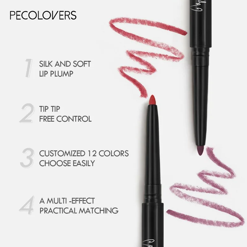 Lips Velvet Matte Lip Liner Pencil Waterproof Lasting Plump Lipstick Natural Outline Lips Contour Line Makeup Lipliner Pen