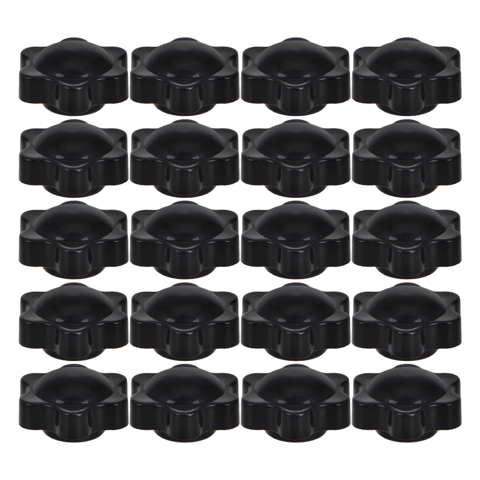

20 Pcs Hexagon Head Knobs Plastic Handle Quick Adjustment Blind Hole Star Shaped Nut Inserts Wing Knob Locking Star Knobs RV