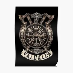 Vikings Valhalla  Poster Modern Wall Room Art Vintage Mural Decor Decoration Funny Picture Print Painting Home No Frame