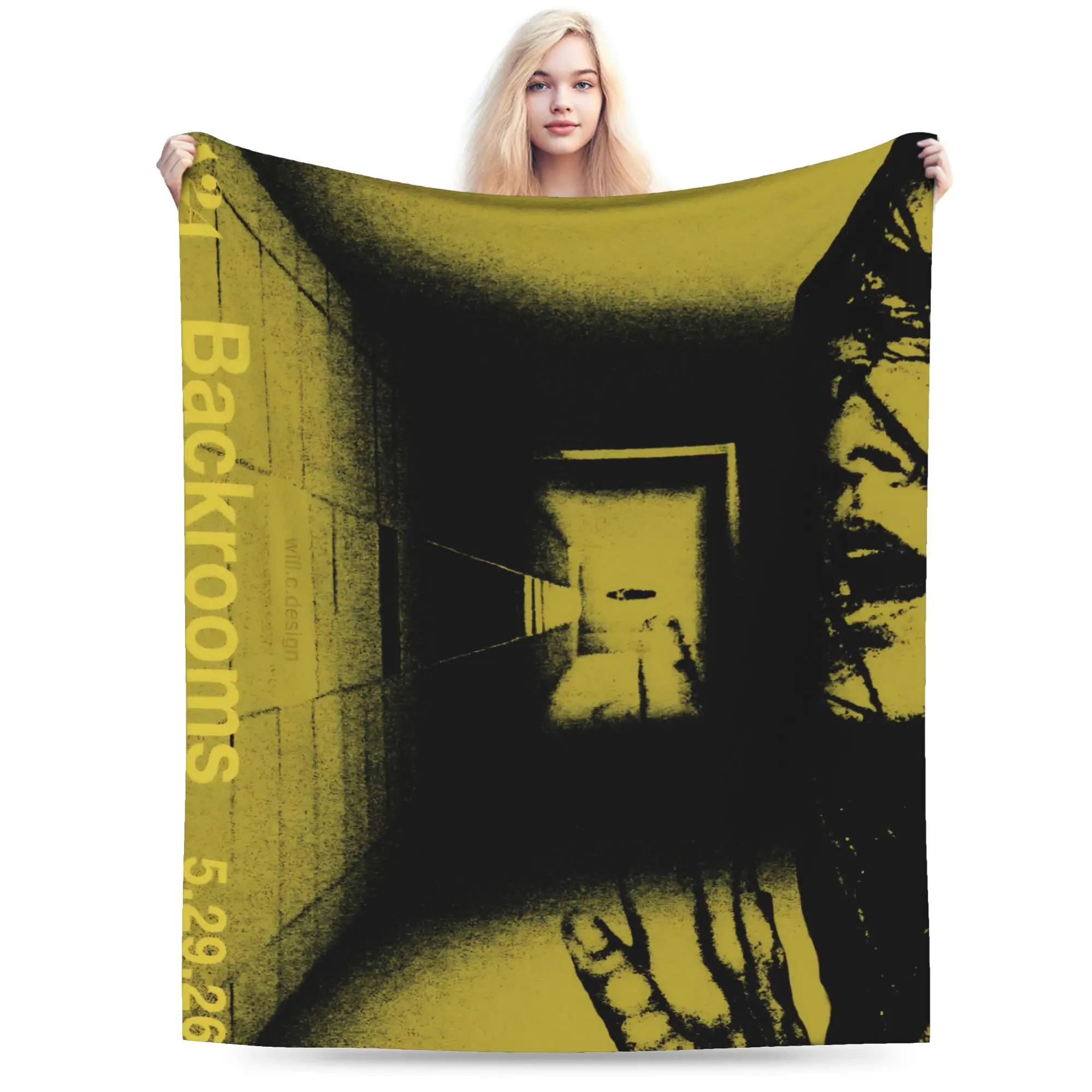 Backrooms Horror Movie 2026 Blanket Multiple Sizes Soft and Lightweight  Throw Blankets for Couch Sofa and Bed