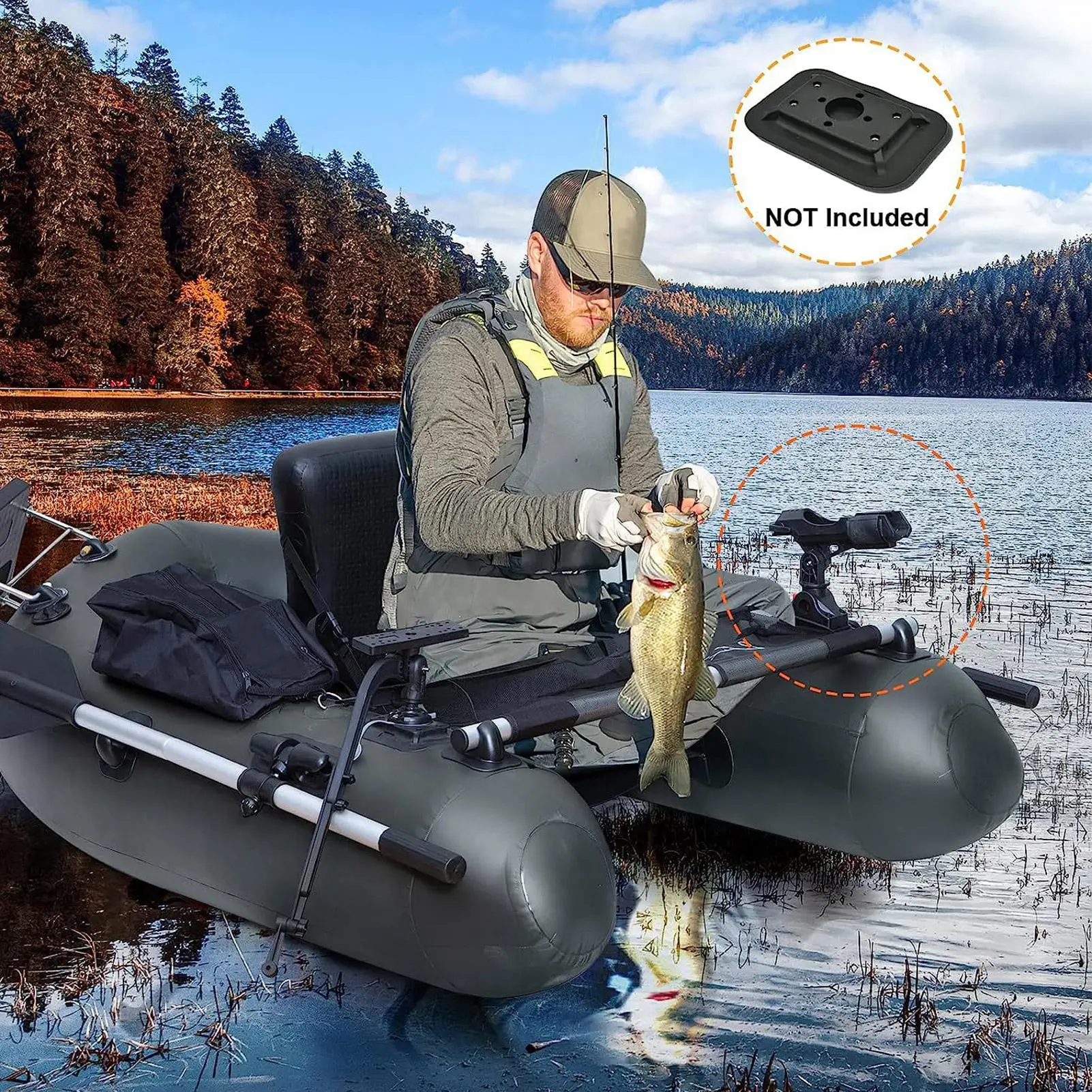 

Boat Rod Holders Rotatable Fishing Gear Organizer Rack Kayak Pole Stand For Father Boyfriend Grandfather Uncle Neighbor Grandpa