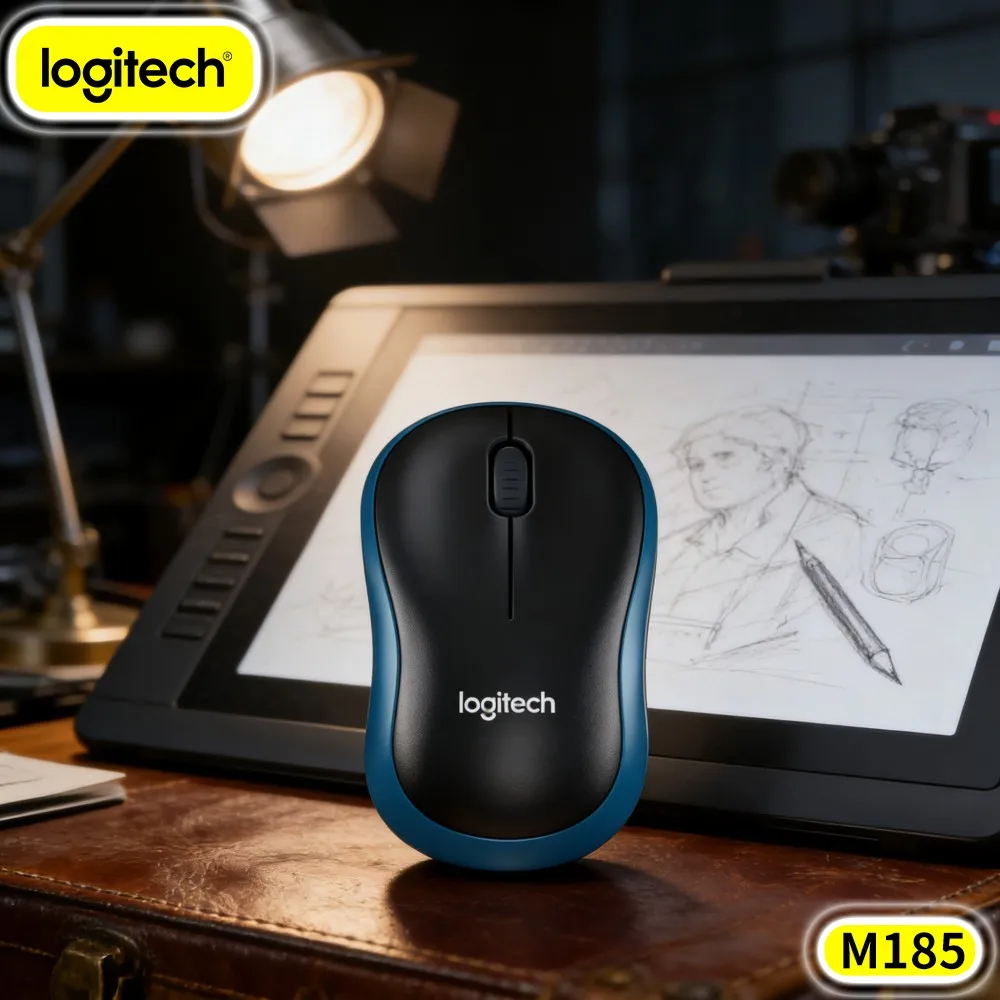 Logitech M185 Constant Signal Mouse 2.4Ghz Connection 10M Coverage 3 Buttons Navigation 12-Month Battery Home Office Tool
