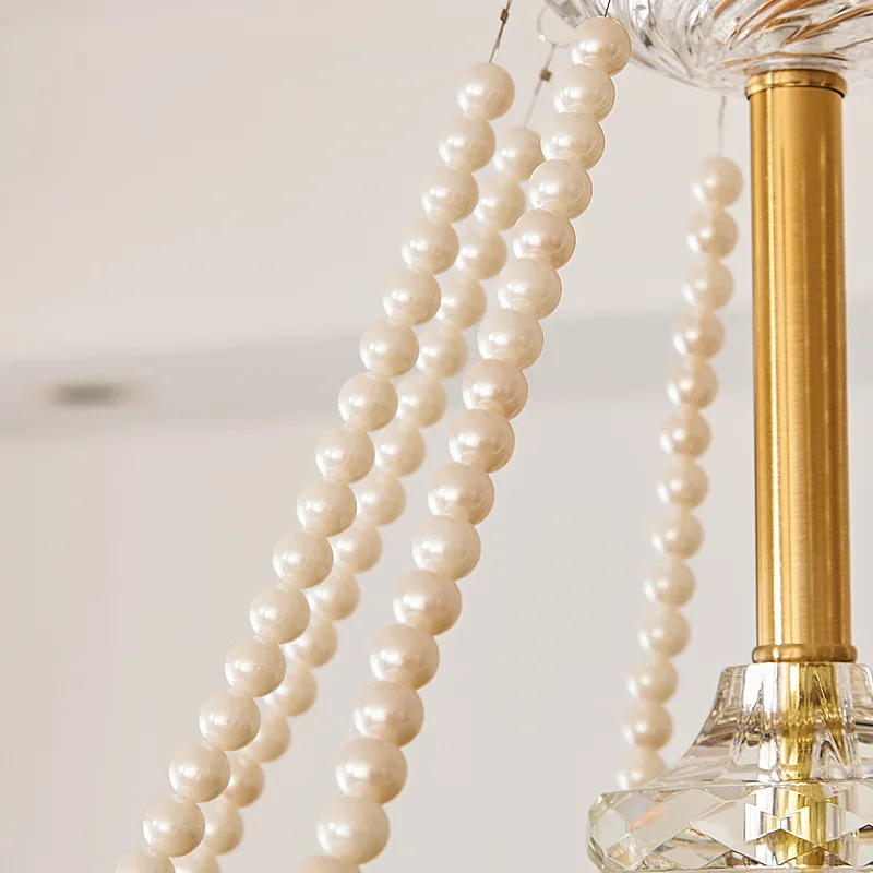 

New American Luxury Crystal Led Chandelier Living Room Lustre E14 Led Pendant Light French Chandelier Lighting Led Lamparas