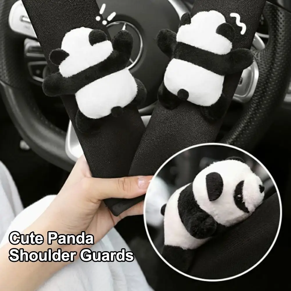 Car Panda Shoulder Protector Portable Seat Belt Protector Children's Decoration Cute Creative Cartoon Interior Neck Soft U5G5