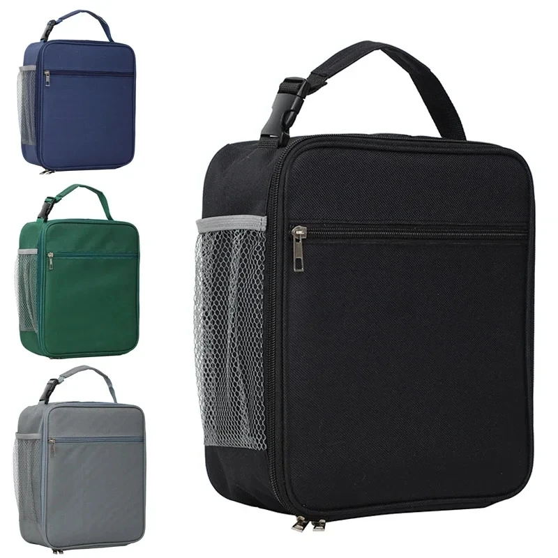 Neue isolierte Lunchtasche mit großer Kapazität, verdickte, wasserdichte, tragbare Lunchbox-Tasche aus Aluminiumfolie für Studenten, Büroangestellte