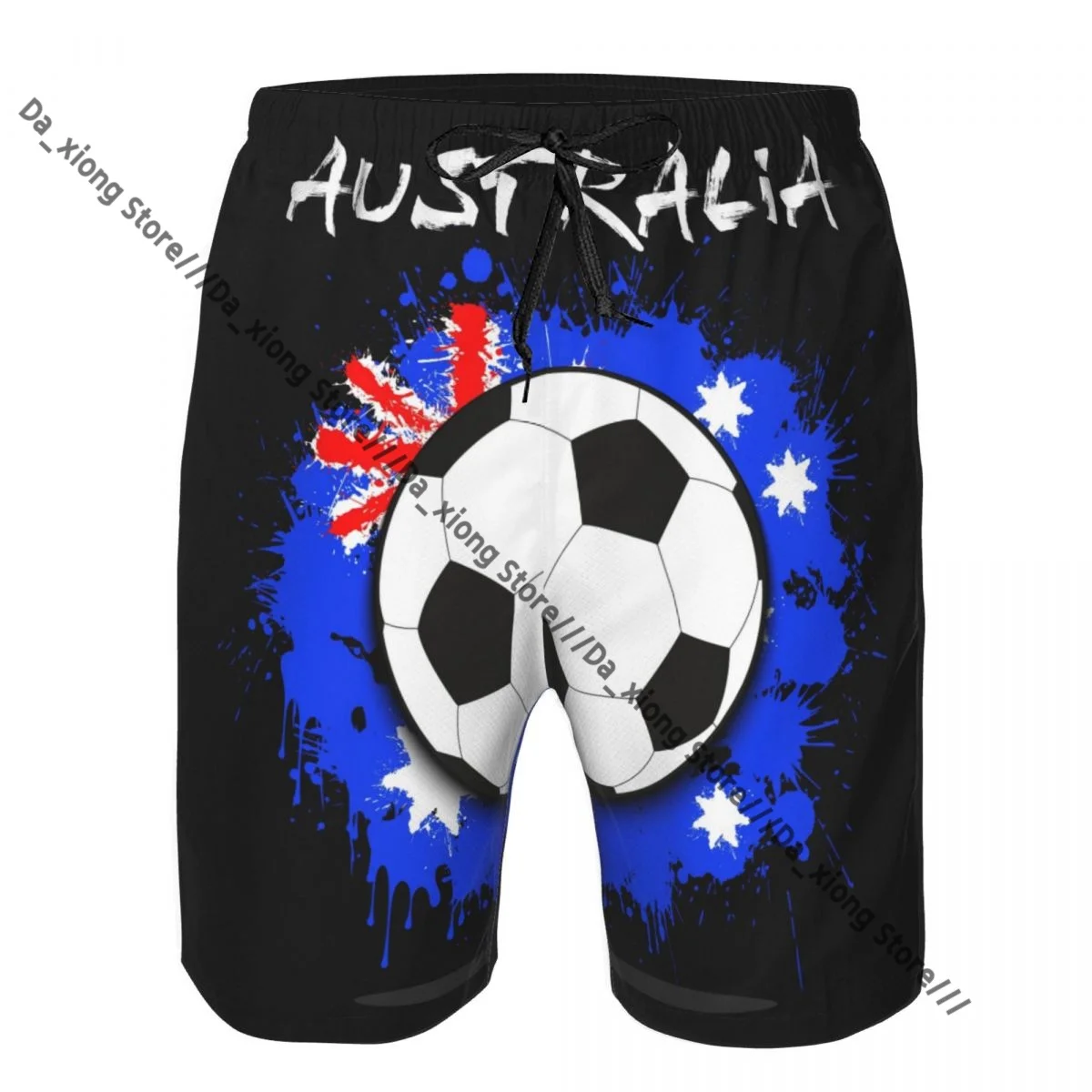 Maillot de bain homme drapeau australien ballon de football contre motif short de bain maillot de bain short de plage maillots de bain