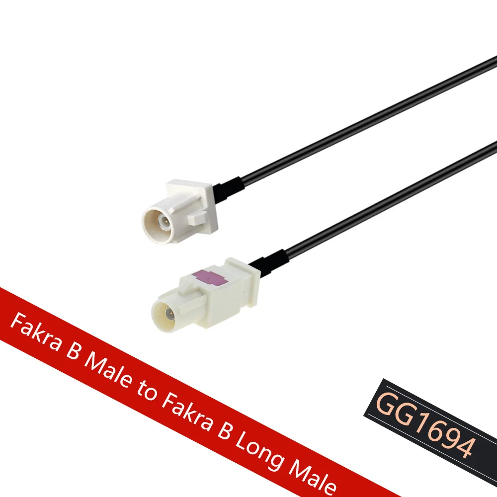 1PC bianco Fakra B Jack a Jack femmina a femmina RG174 cavo di prolunga adattatore Antenna Radio GPS cavo coassiale RF