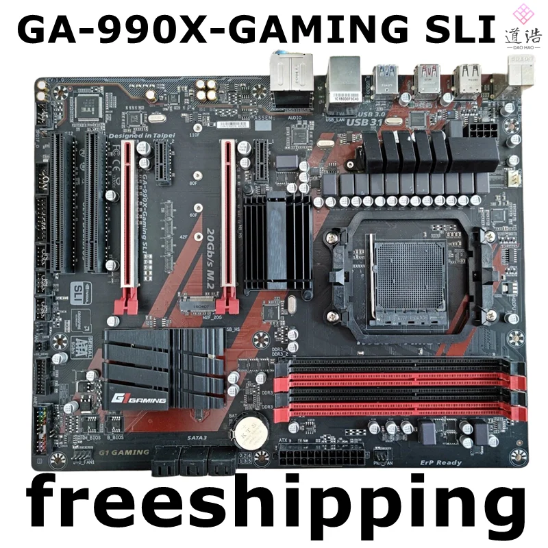 

Для GA-990X-GAMING SLI Mtherboard 64GB AM3 + DDR3 ATX материнская плата 100% протестирована полностью