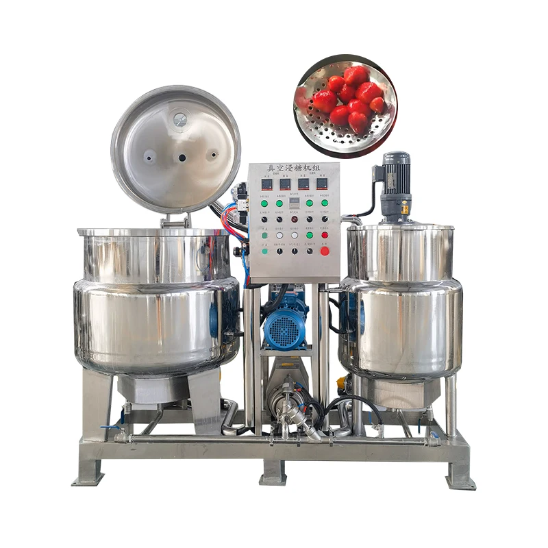 

Automatic Fruit Jam Vacuum Mixer Machine Large Steam Sugar Dipping Cooking Pot for Candied Fruit