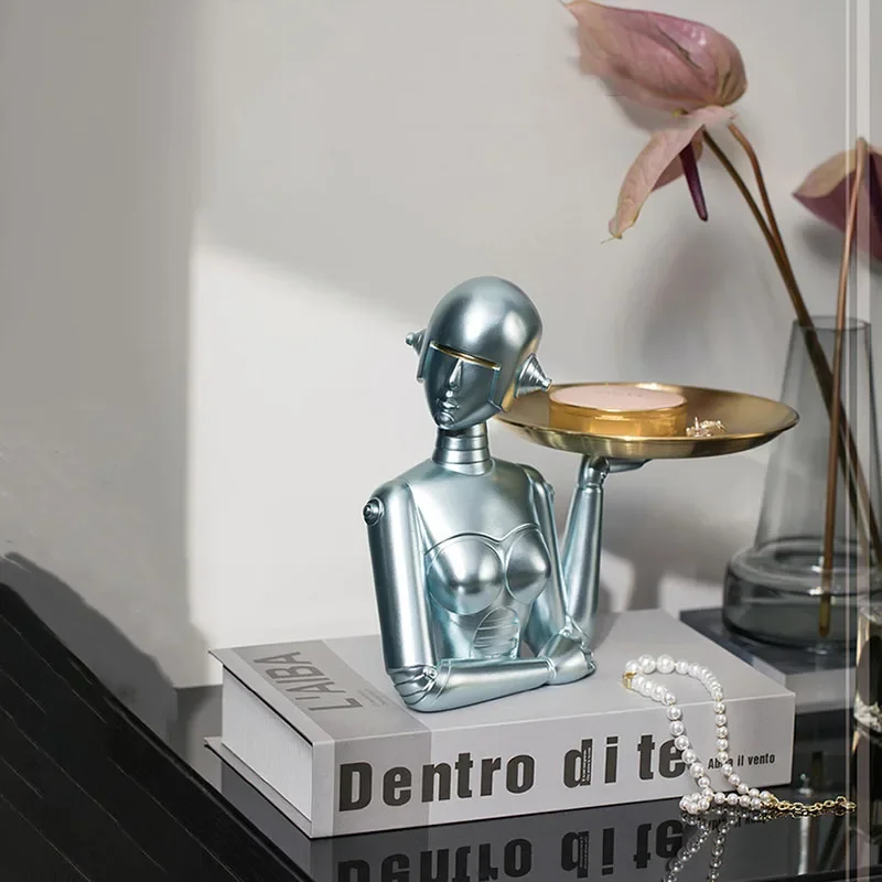 

home decor Mechanical girl statue Nordic living room decoration figure resin sculpture Home decoration creative Indoor Figurine