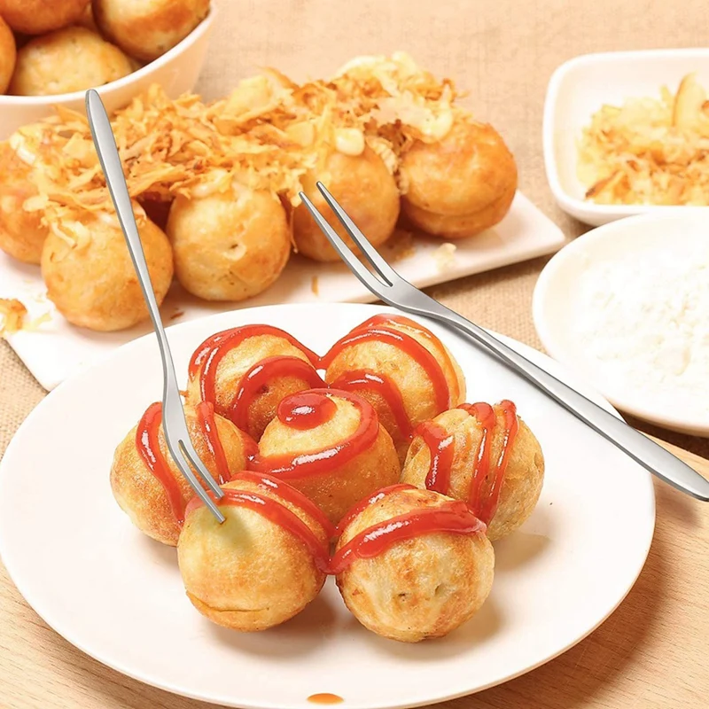 

24 Pcs Dessert Forks,5.1 Inchstainless Steel Mini Salad Fruit Fork Tasting Forks Cocktail Fork