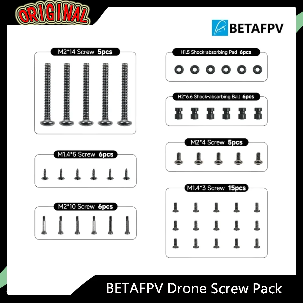 BETAFPV Drone-schroefpakket - Compatibel met Pavo20/20 Pro, Meteor65/75 Pro, Air65/75 en Cetus X