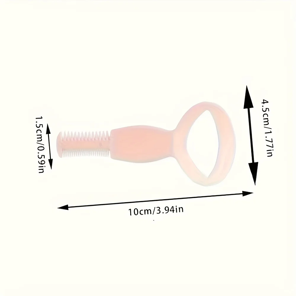 2 pcs 3-in-1 Eyelash Tool - Dual-End Tweezers & Brush, Ergonomic Handle, No Battery, Easy for Beginners