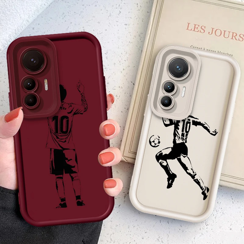 

Football Stars No.10 Logo Art Eye Ladder For Xiaomi MI 14 12T 11 Lite Poco M3 X5 X4 F5 F4 F3 F2 GT Pro 5G TPU Phone Case
