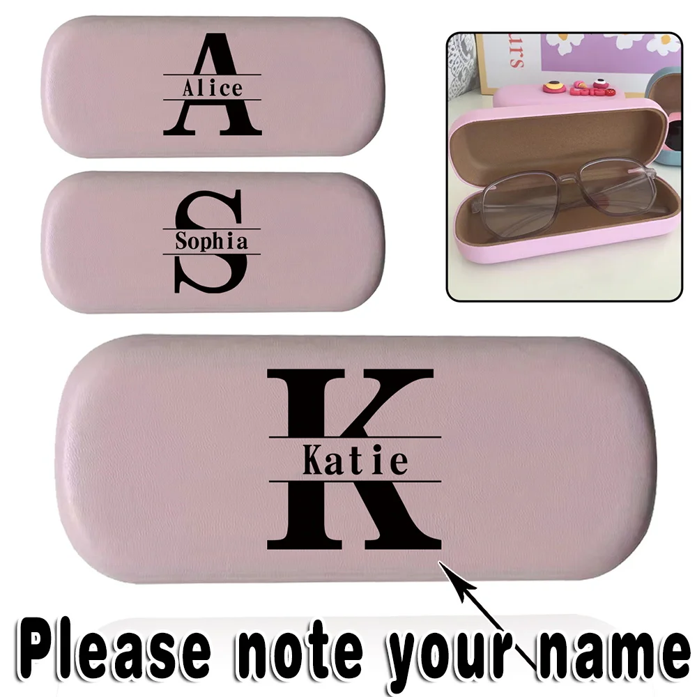 

Customized Name PU Eyeglass Case Hard Shell Protective Glasses Organizer Stylish Eyewear Cover Premium Sunglasses Storage Box