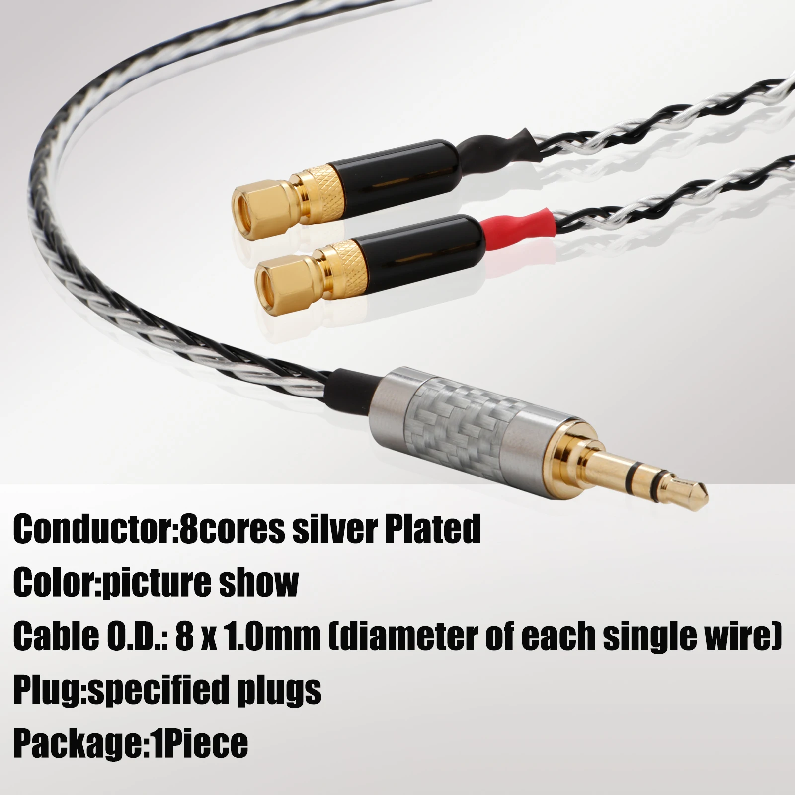 

For SRH1840 SRH1440 SRH1540 Earphone 8 Core Replaceable 2.5mm 4.4mm Balanced OCC silver plating Upgrading Cable