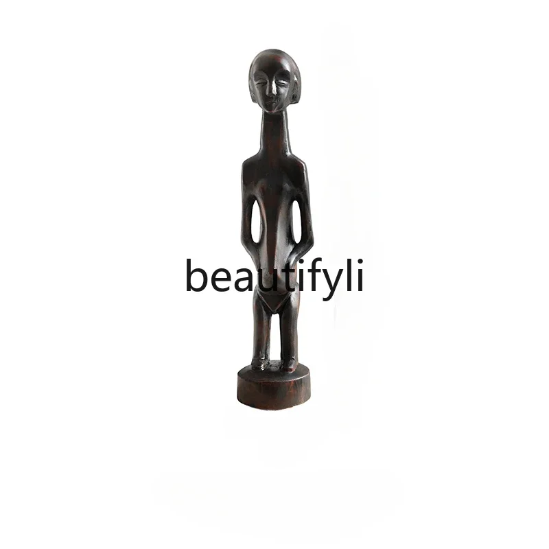 Solid wood sculpture portrait art ornament living room entrance tea room, decorationH