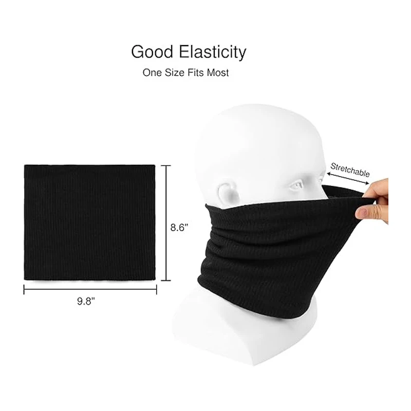 Winter Essential: Ultra Soft Fleece Lined Neck Warmer & Scarf, 2Pcs Set for All Day Warmth, Windproof Cold Weather Gear