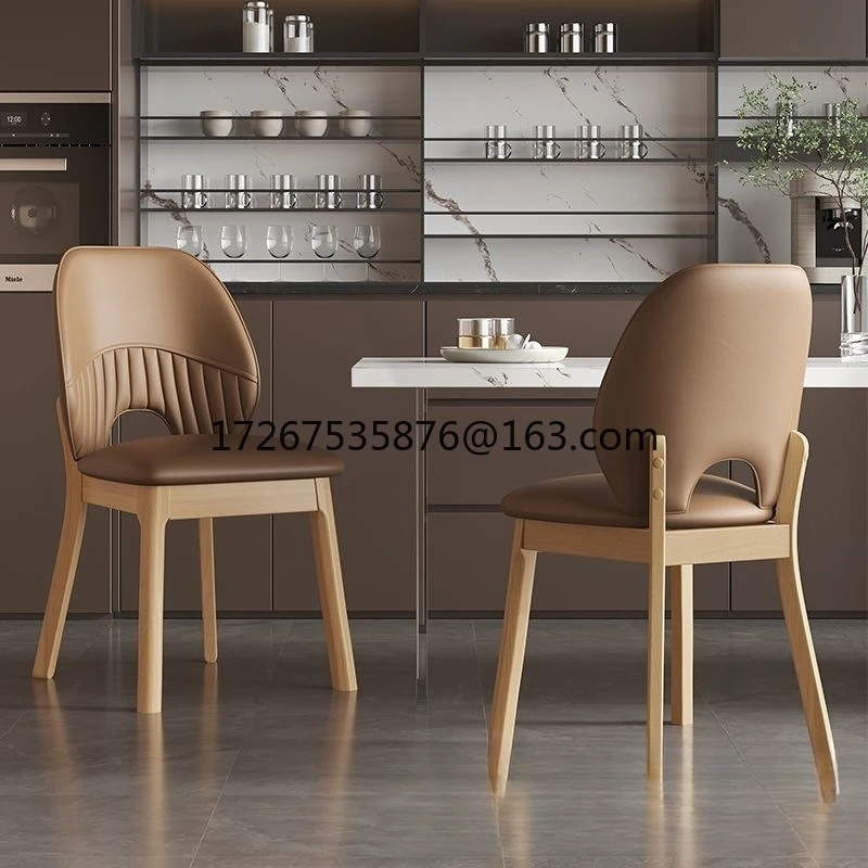 

Dining chair Home modern chair Light luxury back chair Hotel restaurant Dining table and chairs Casual and simple