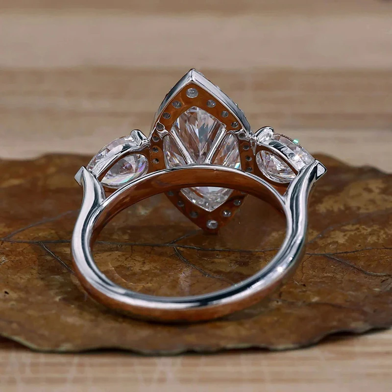 Huitan Damenring mit einfachem, vielseitigem Design für Hochzeit, charmantes Damen-Party-Accessoire mit glänzendem CZ, eleganter Verlobungsschmuck – Detail 15