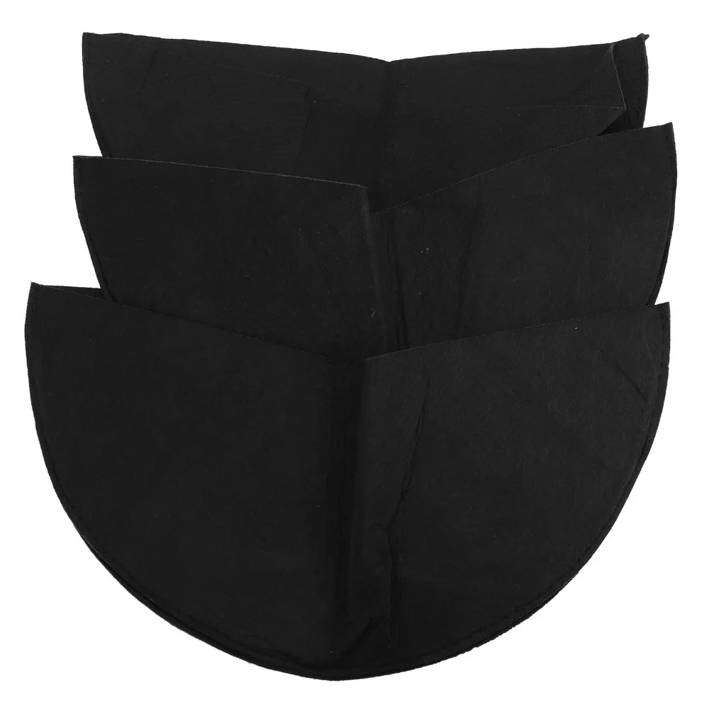 3pcs Reusable Half Round Planter Liners 16 Inch 12 Inch Felt Planter Liners Black Half Circle Fabric Planter Liners