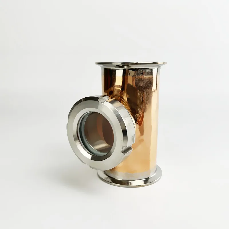 

3" Copper Sight Glass Union Tri-Clamp Tee 3"*3"*2",Distillation Lens Column For Home Brewing ,Length 150mm