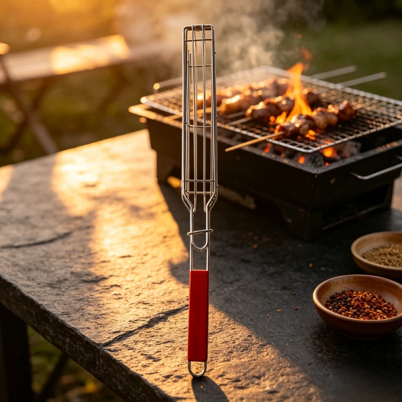 Camping Cooking Vegetables - Портативная сетчатая корзина для гриля, решетка