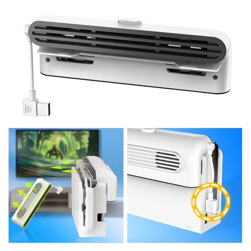 R91A Professional Cooling Fan Cooler Replacement Heat Dissipation Dock Replace Gaming Accessories fitting for Switch-OLED