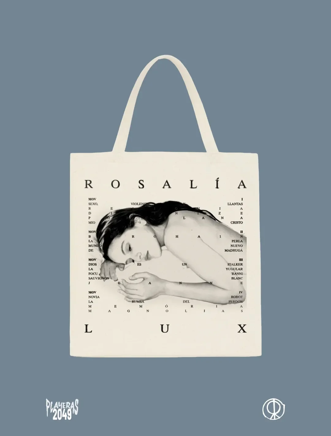 Remera Rosalia Lux Print Tote Bag Shopping Bag Original Design White Unisex Travel Canvas Casual Bag Commuting Portable Handbags