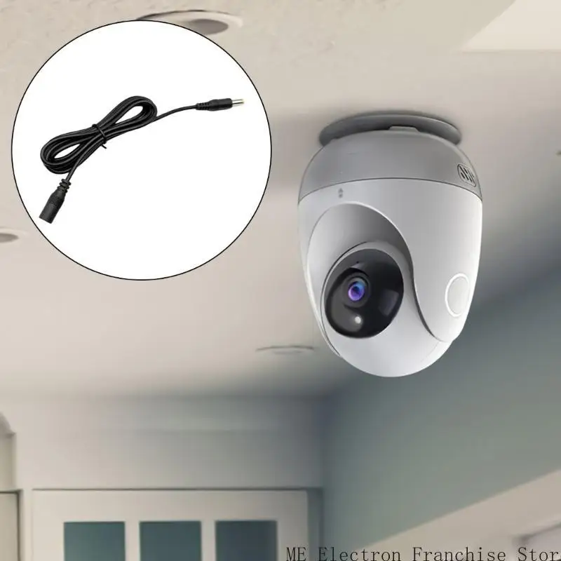 Удлинительный кабель T5EA для камер безопасности 150 см Удлиняющий кабель Женский до мужской стабильной трансмиссии DC5,5 мм x