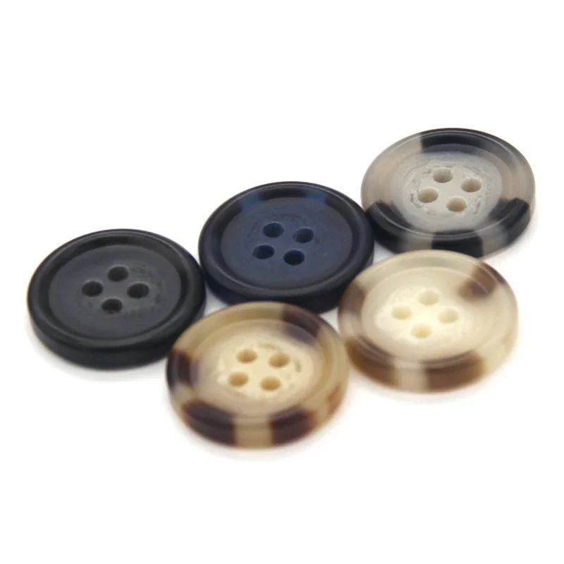 25mm Classical Resin Imitation Horn Pattern Buttons For Clothes Men Coat Sweaters Jacket Decorative Sewing Accessories Wholesale