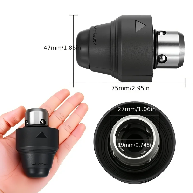 مثقاب المطرقة الكهربائية تشاك محول تأثير مثقاب تشاك محول التغيير السريع محول الحفر تشاك استبدال ﻿ جزء الأداة