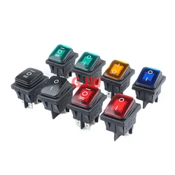 ON-OFF-ON ON-OFF 4/6 Pins 16A 20A 125V 250V AC Car Boat Led Light Rocker Toggle Switch Latching Waterproof Three Positions