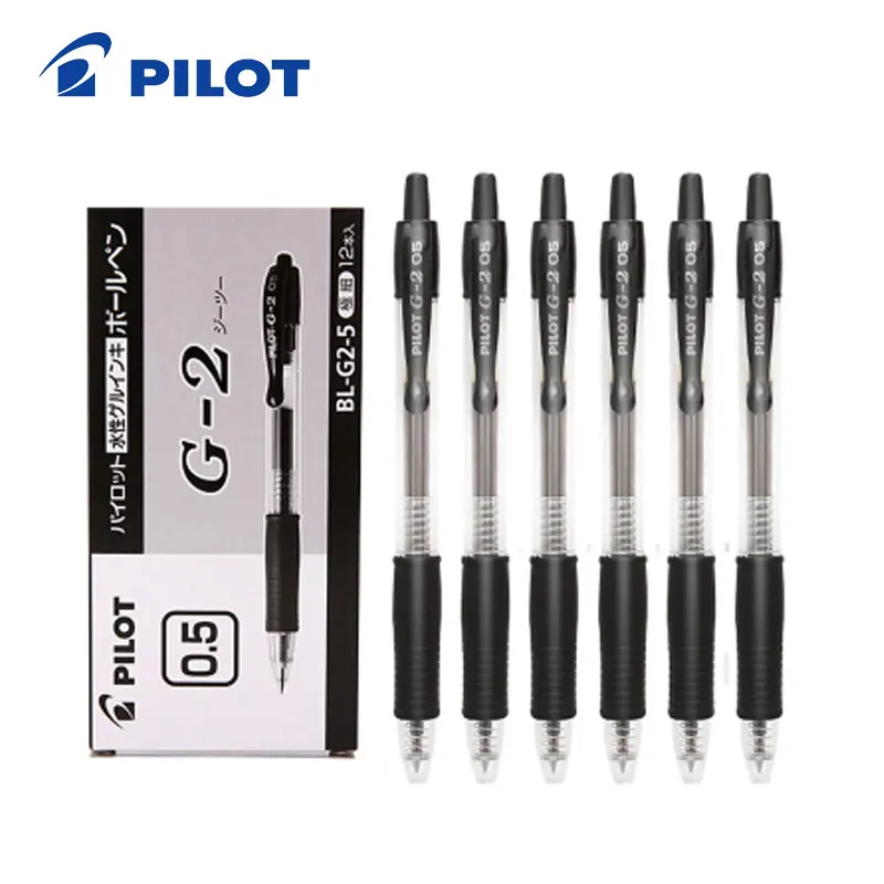 12Pcs/Box PILOT Gel Pen BL-G2 Replaceable Refill  0.5mm Tip Comfort Grip Roller Ball Pens  Pens For School  Stationery