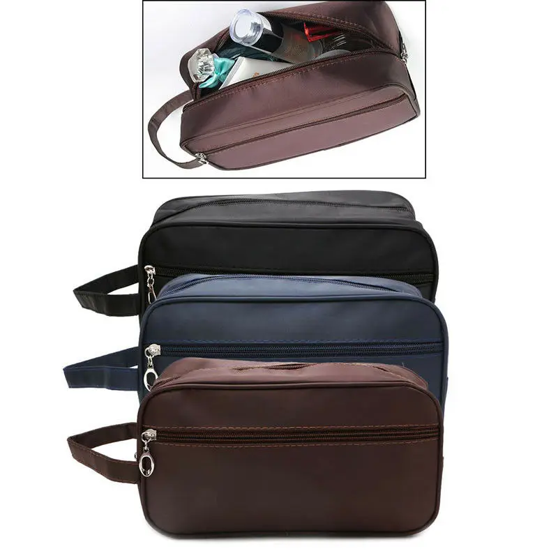 Men Travel Waterproof Toiletry Shaving Bag Wash Shower Makeup Organizer  Case