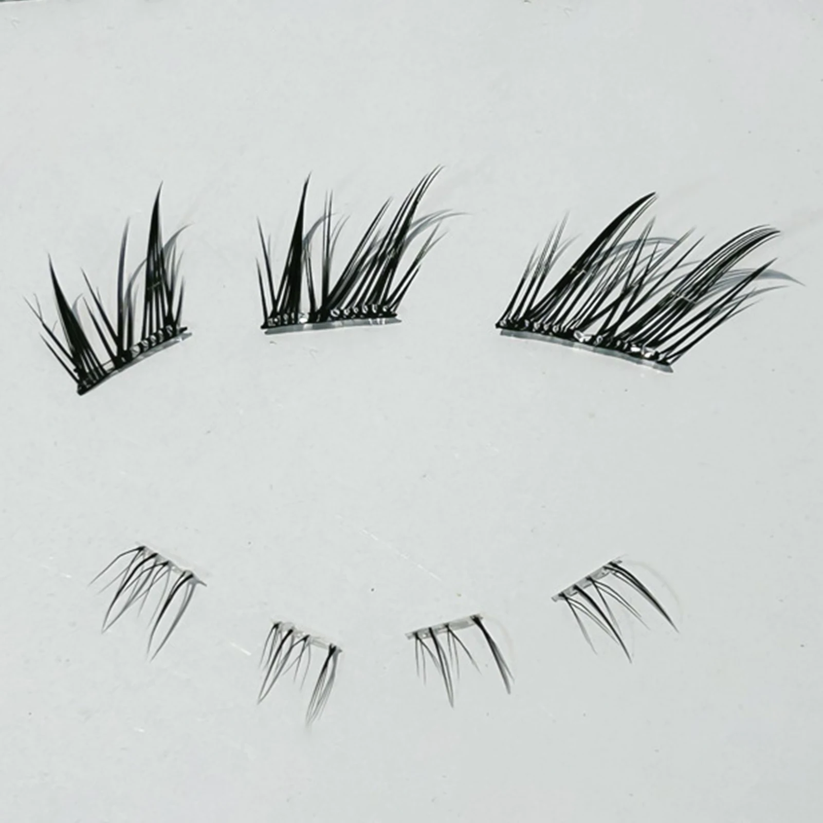 10 linhas y2k raposas cílios postiços estilo cômico misturado natural cílios inferiores sem necessidade de cola para trabalho, festas de aniversário e viagens