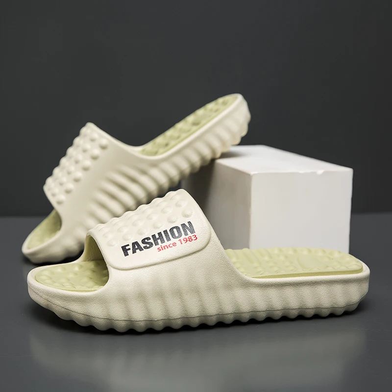 Summer Men's Massage Slippers Indoor Outdoor Sandals Beach Casual Shoes Comfortable Slides Men Flip-flops Women House Slippers - view 3