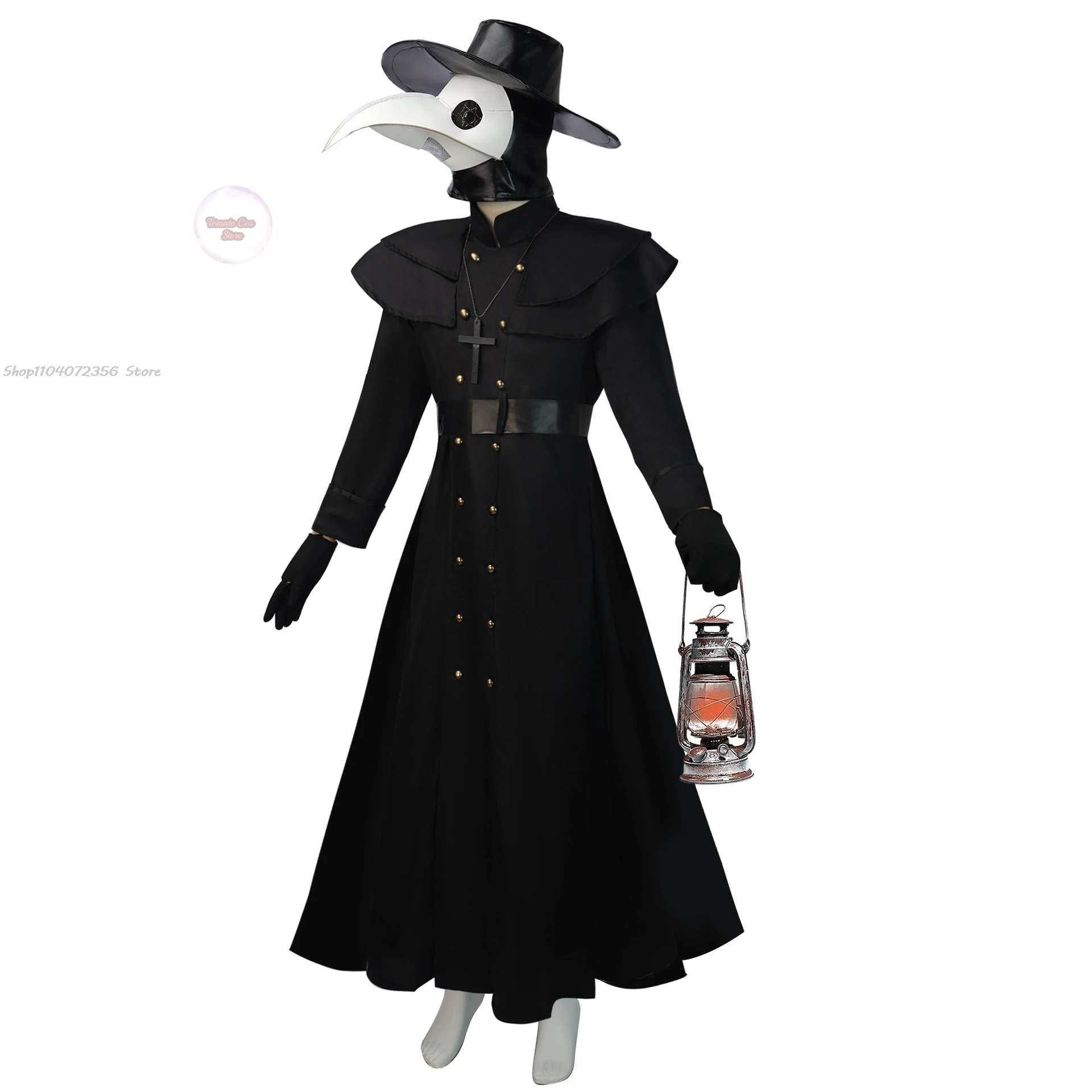 Medieval plague doctor costume Halloween Woodpecker billed Crow Doctor cosplay suit haloween costum Unisex dress up