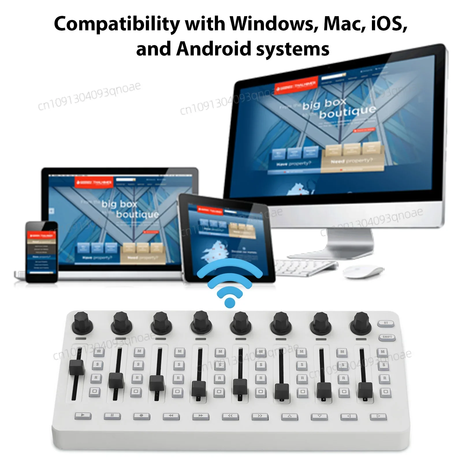 

NEWM-VAVE SMC-Mixer Wireless MIDI Controller Mixing Console BT Connection USB Controller Mixer for Most Electroacoustic Instrume