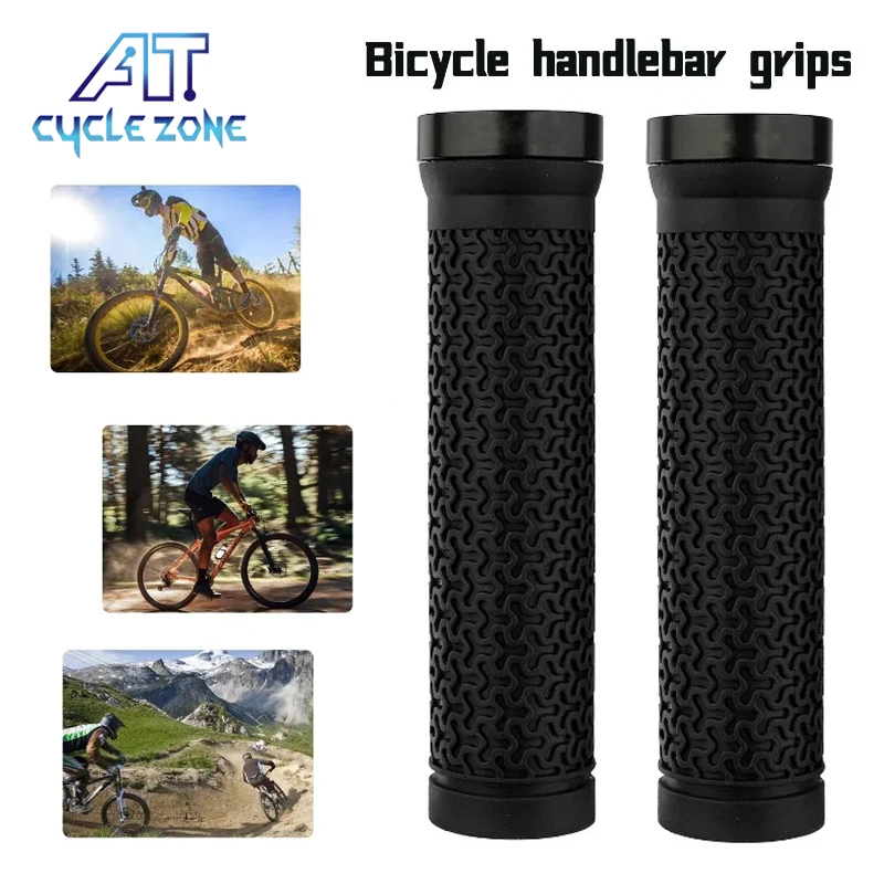 

Bicycle Handle Grips Cycling MTB Bike Locking Handlebar Cover Plug Rubber Non-slip Road Bike Accessories with Six-point Wrench