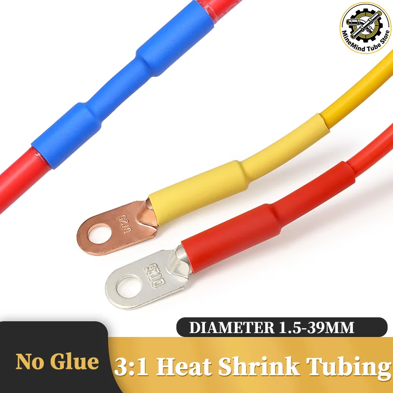 3/10/30m No Glue Cable Protect Tube Waterproof Polyolefin Insulated Sleeve Diameter 1.5mm ~ 50mm Cable  3:1 Heat Shrink Tubing
