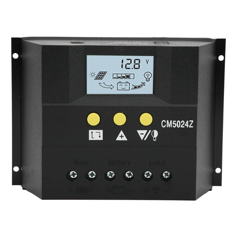 Solar Charge Controller PWM Charger Regulator With Temperature Sensor CM5024 12V24V50A
