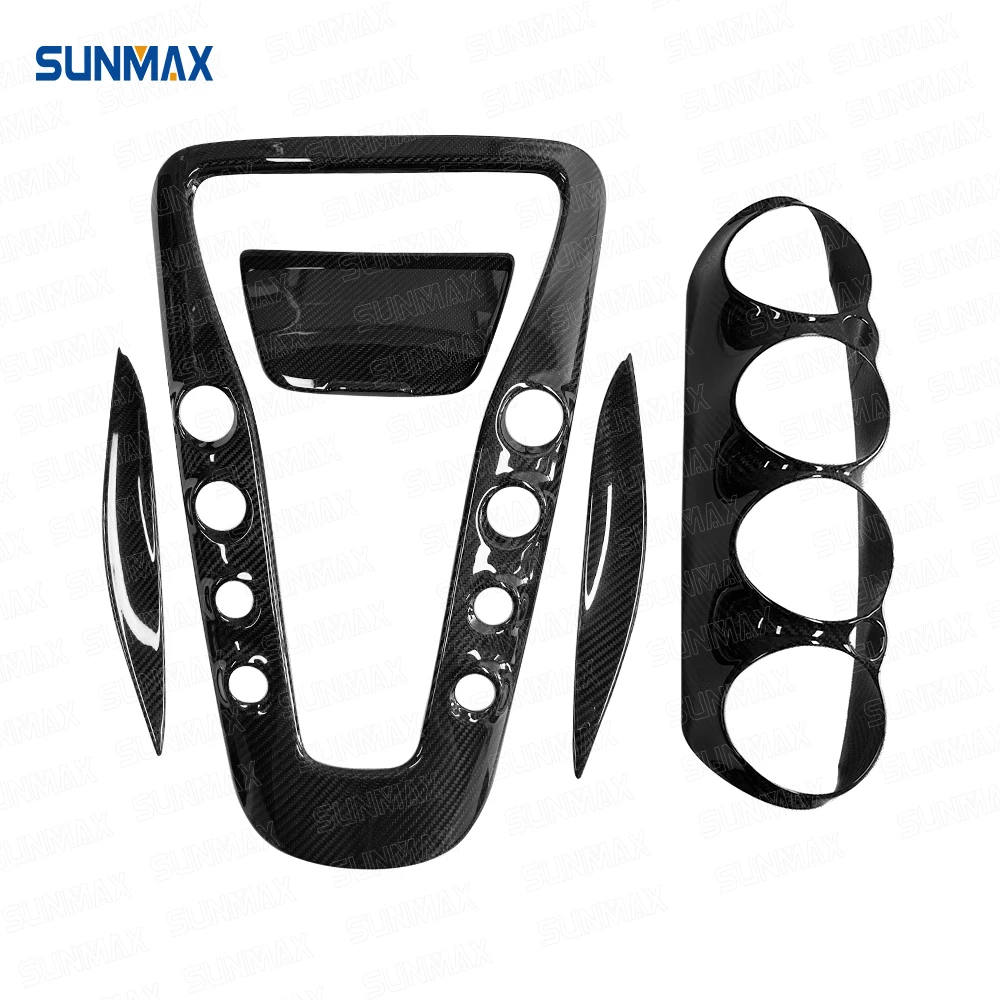 Sunmax Car Interior Real Carbon Fiber Air Vent Center Console Gear Shift Panel Cover Trim Kit For  AMG GT 2015-2018