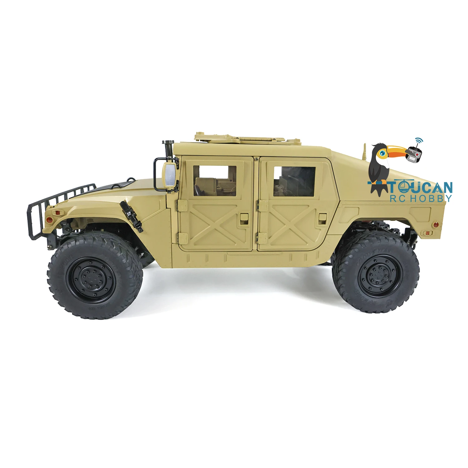 HG 1/10 RTR 4*4 US Militare P408 RC Auto Camion cingolato telecomandato W/O Sistema audio leggero All\'aperto Giocattoli per ragazzi Regalo TH15070