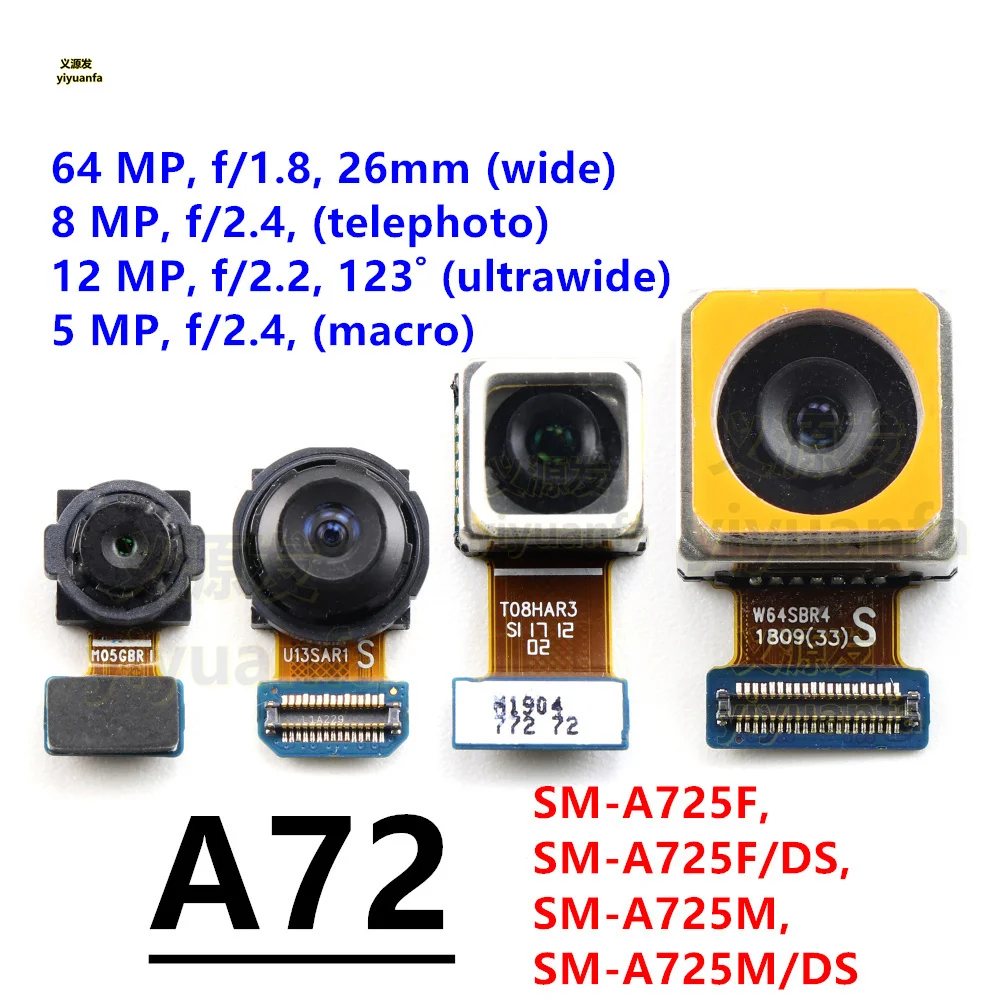 

Replacement Full Set Rear Camera For Samsung Galaxy A52 A42 A72 A52s A22 A32 5G Back Facing Camera Module Spare