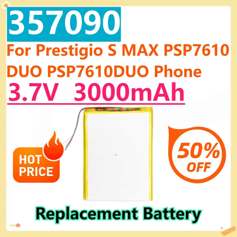 

Для телефона Prestigio S MAX PSP7610 DUO PSP7610DUO (просто припой, 3 провода к металлических контактам), сменный аккумулятор DIY 3000 мАч