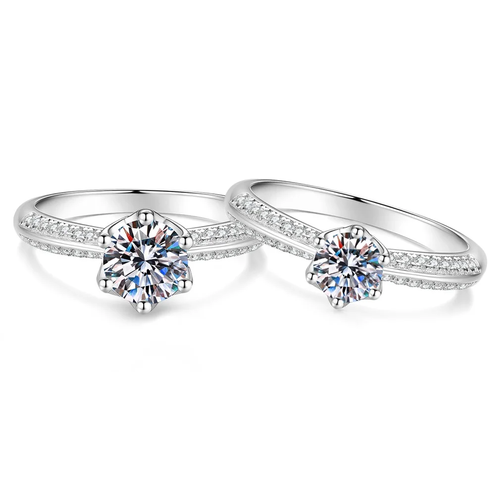 

Кольцо с муассанитом D цвета 0,5-1 карат, из стерлингового серебра S925, обручальное кольцо для женщин, подарок на день рождения, годовщину, элитное ювелирное украшение