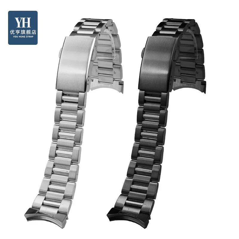 Soild Stainless Steel Men WatchBand For BLANCPAIN Fifty Fathoms Series 5000 5054 5015 316L Arc mouth Metal Watch strap wristband