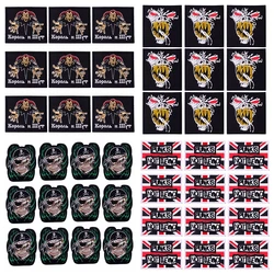Prajna 10PCS Wholesale Punk Iron On Embroidered Patches For Clothing DIY Rock Patches On Clothing Thermoadhesive Patch Stickers